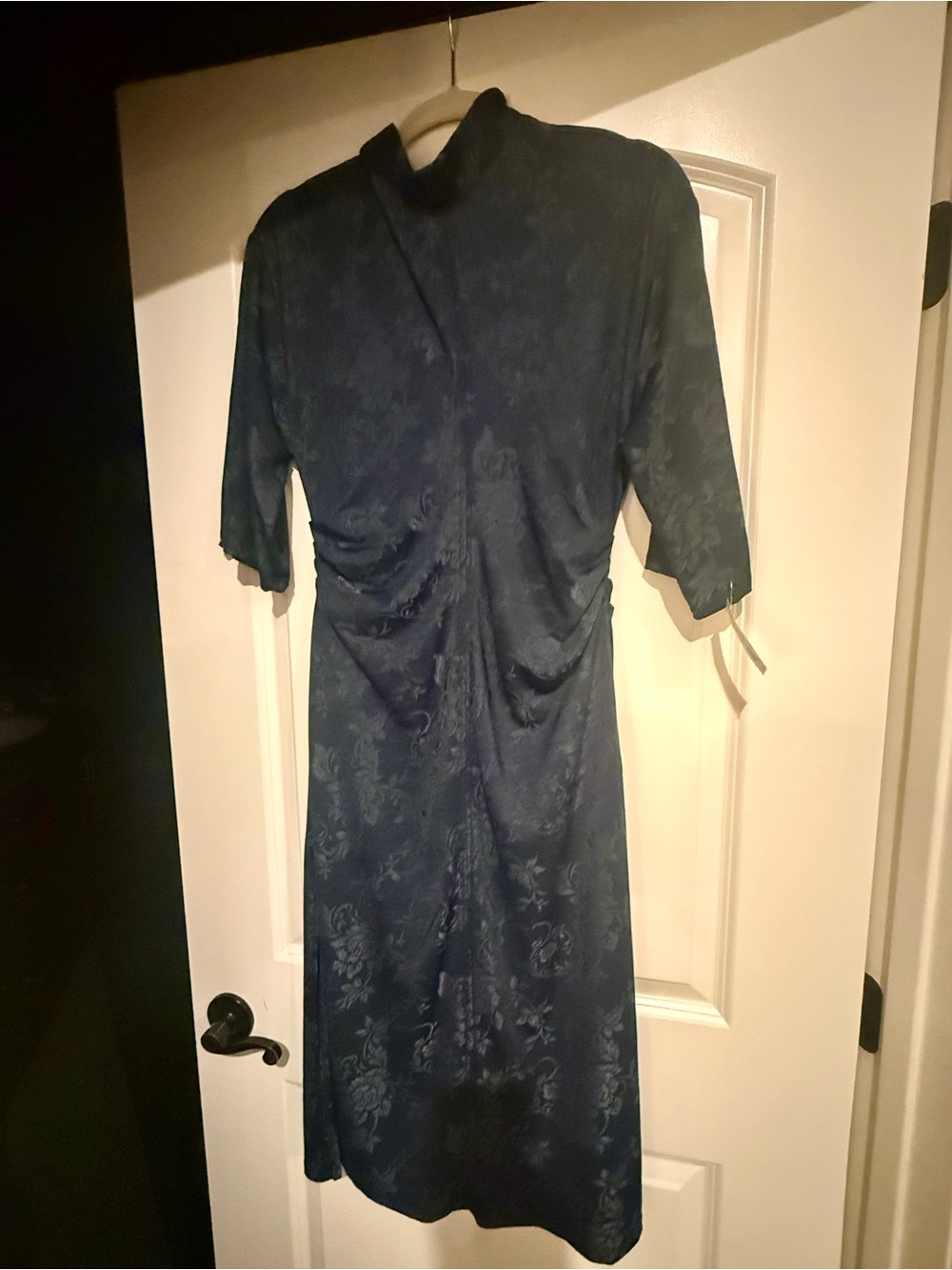 Zara teal jacquard dress — Size M — NEW WITH TAGS